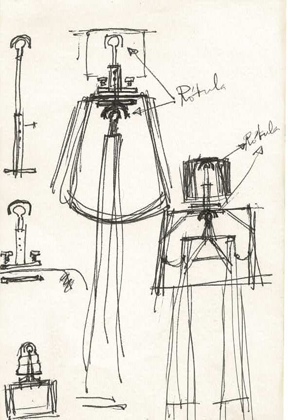 desenho de estudo para a Escultura "Casal"